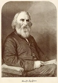 Poet Prints: Henry Wadsworth Longfellow (1807 - 1882) American poet and educator whose works include Paul Revere's Ride