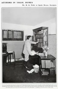 Interior Prints: Herbert George Wells (1866 - 1946), writer, historian, best known for his science fiction
