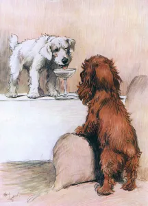 Cecil Aldin Prints: Heres How by Cecil Aldin