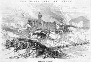 Spain Prints: Hernani Bombarded