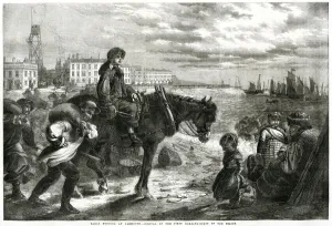 1861 Prints: Herring boats in Yarmouth 1861