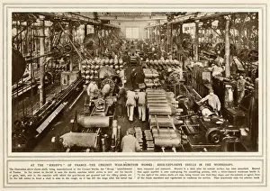 Factories Prints: High explosives being manufactured at Creusot Works, France