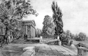 Boarding Prints: Mill Hill School, portico and terrace