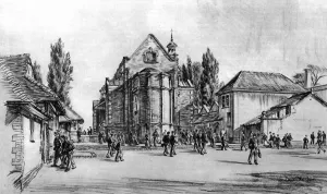 Chapel Prints: Mill Hill School, view from the Quad
