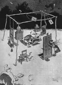 Bedrooms Prints: Hint to the Ministry of Health by Heath Robinson
