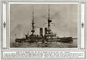 Steamships Prints: HMS Bulwark battleship