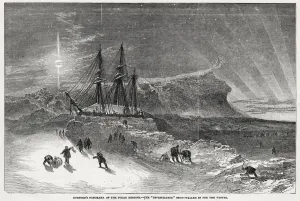 Winter Prints: HMS Investigator, one of the ships in the Ross Arctic expedition