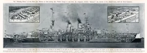 Ship Prints: HMS Renown, Duke & Duchess of York on visit to Antipodes