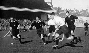 Park Prints: Hockey at Cardiff Arms Park. England win against Wales by 5 goals to nil. Date: 1938