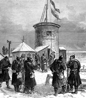 Flag Prints: Hoisting the German Flag on Mont Valerien; Franco-Prussian W