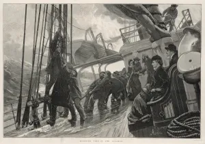 Atlantic Prints: Hoisting Sail in the Atlantic, 1884