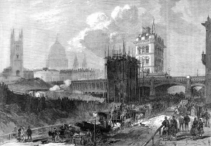 1869 Prints: Holborn Vallley Viaduct, London, 1869