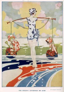 Travel Prints: The Holiday Governess de Luxe. by Charles Robinson