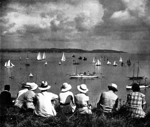 Waters Prints: Holidaymakers watching the Brixham Regatta, 1936