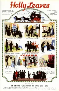 Charming Prints: Holly Leaves cover featuring silhouettes by H. L. Oakley