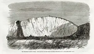 Works Prints: The Holyhead Harbour Works - preparations for the grand blasting operation on May 21