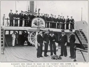 Trafalgar Prints: Homage to Nelson on the Victory's deck 1905