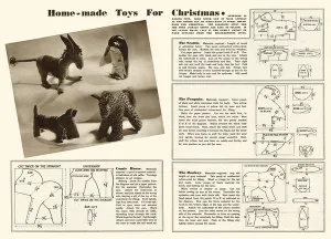 Pattern Prints: Home-made toys for Christmas 1942