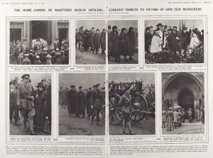 1920 Prints: Homecoming of martyred Dublin officers: Londons tribute to victims of Sinn Fein
