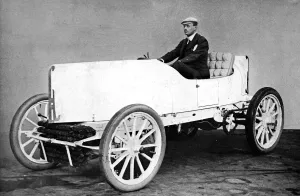 18th Prints: The Hon C. S. Rolls in his racing car