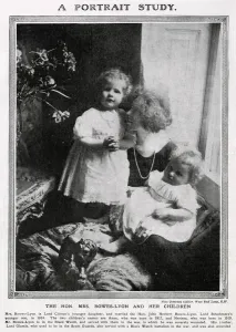 1920 Prints: The Hon. Mrs Bowes-Lyon and her children