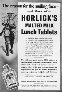 Lunch Prints: Horlicks advertisement, World War I
