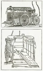 Accident Prints: Horse-drawn ambulance 1882
