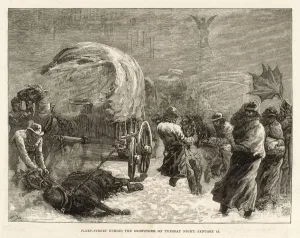 Cart Prints: Horse Fall / Fleet St / Snow