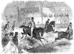 1864 Prints: Horse Jumping at Islington, London, 1864