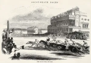 Sport Prints: Horse race, including the Grandstand. Date: 1843