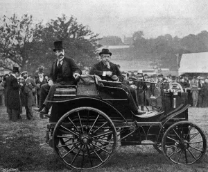 Early Prints: Horseless carriage with Daimler engine, 1895