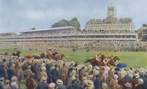 Course Prints: Horseracing - Passing the Stands at Ascot