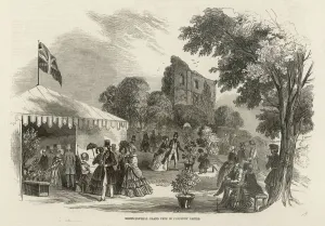 Horticultural Prints: Horticultural fete, Chepstow Castle, South Wales