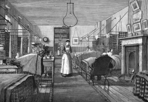 Hospitals Prints: Hospital Ward / 1888
