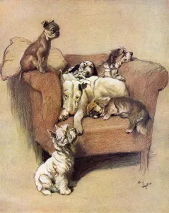Cecil Aldin Prints: A House Full by Cecil Aldin