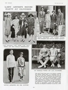Prince Prints: A house party at Cliveden, Taplow, Buckinghamshire, home of the Astors