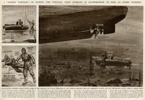 Human Prints: Human torpedo in action by G. H. Davis