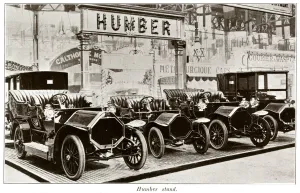 Displayed Prints: Humber stand at Motor Show, Olympia 1907