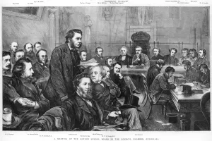Professor Prints: Huxley at London School Board meeting