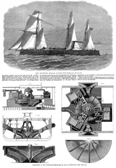 1866 Prints: Hydraulic Propellors of HMS Waterwitch, November 1866