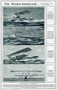 Biplane Prints: The hydro-aeroplane by G. H. Davis