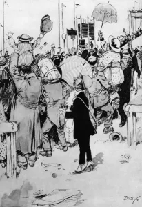 Tony Prints: How I Saw the Gold Cup by Tony Sarg, Ascot humour