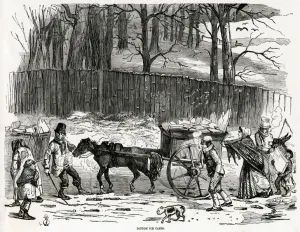 Carts Prints: Ice cart in London 1850