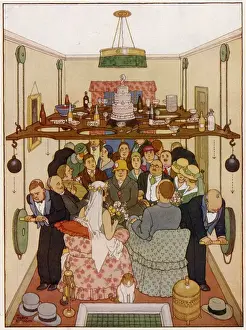 Ideal Prints: An Ideal Home No. III. Space Economy At A Wedding Reception