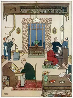 Floor Prints: An Ideal Home No. IV. Top-Floor Chicken Farm by William Heat