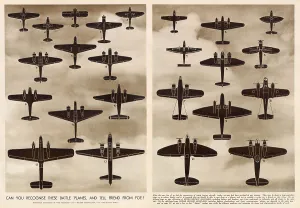 Aeroplane Prints: Identification Silhouettes of Aircrafts WWI