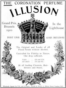 Perfumes Prints: Illusion Coronation Perfume advertisement, 1911