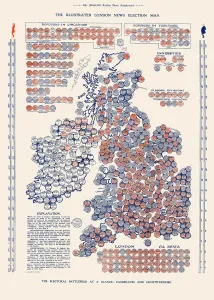 Election Prints: The Illustrated London News Election Map - 1906