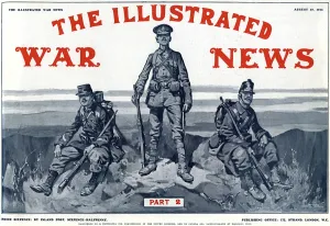 Allies Prints: Illustrated War News front cover, Allied soldiers, Aug 1914