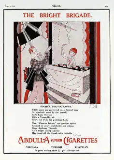 Deco Prints: Illustration by Anne Harriet ( Annie ) Fish (1890-1964) for an Abdulla Cigarettes